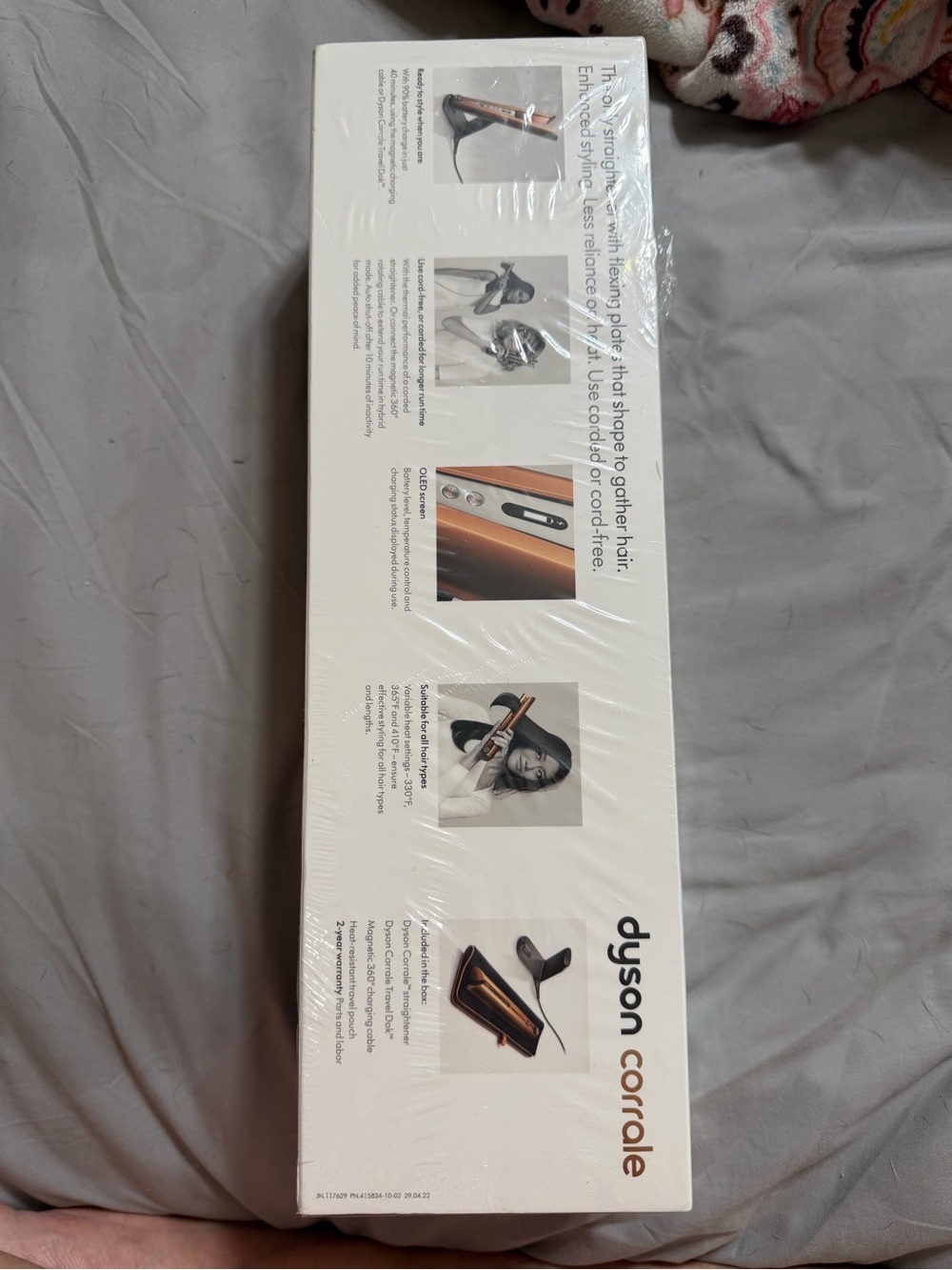 Dyson Corrale Hair Straightener in White with Copper Accents - Picture 2 of 4